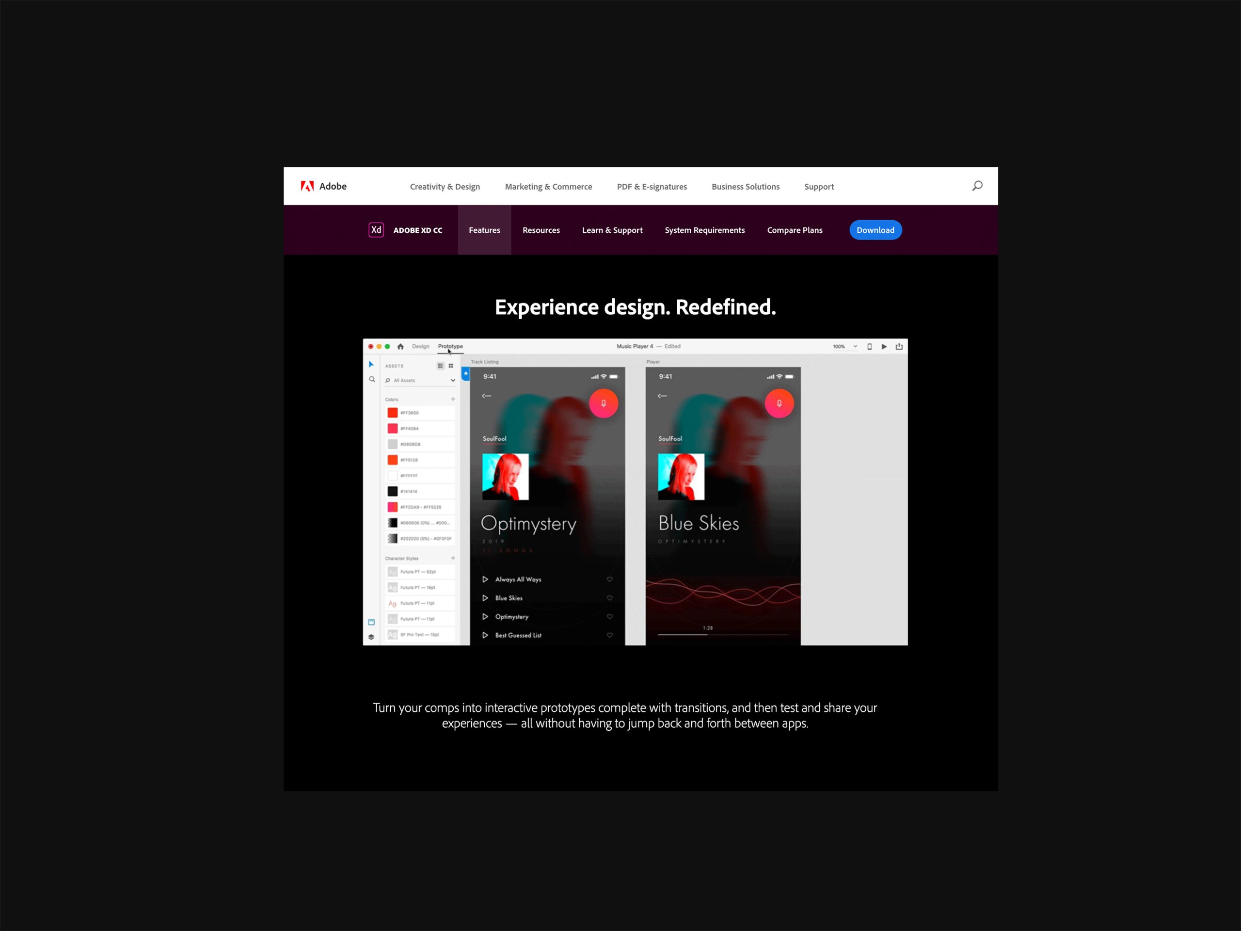 Adobe XD — Adobe web 01 scaled