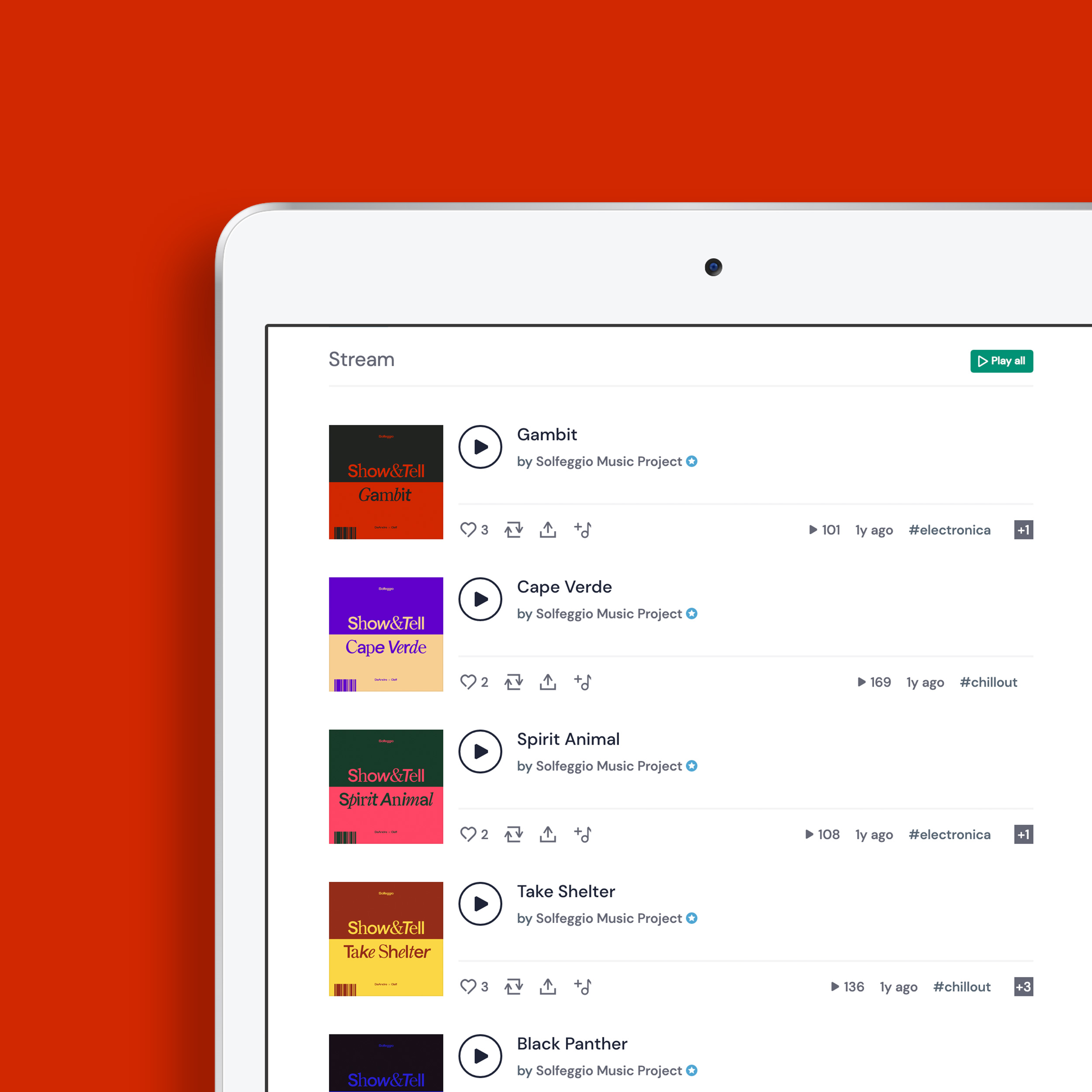 Show&Tell — tablet mockup 1