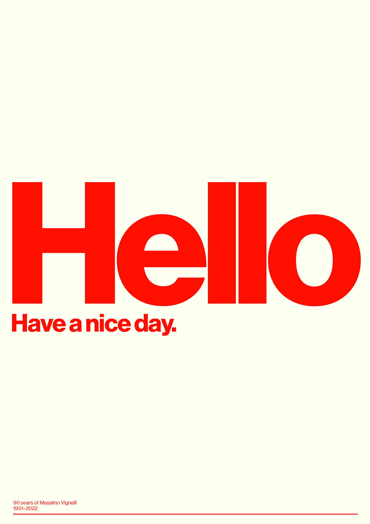 90 aniversario de Vignelli — Vignelli 90 HelloHeller