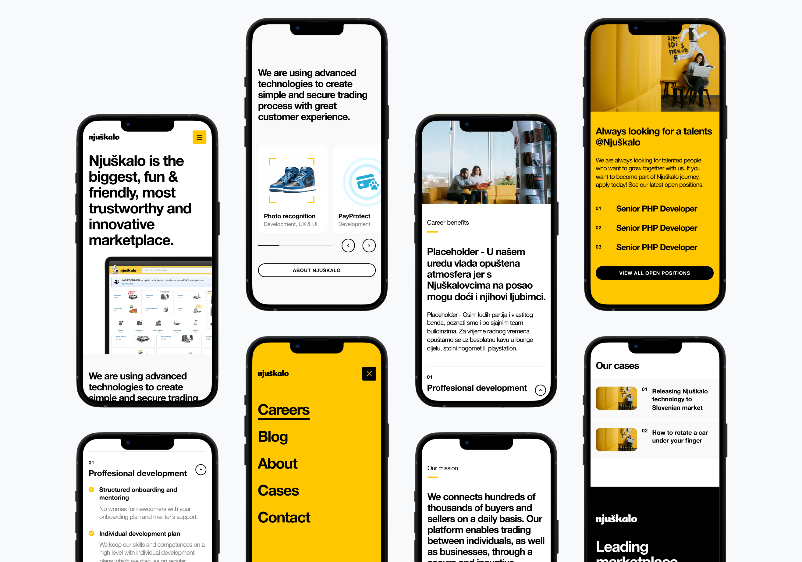 Njuskalo Company Website — NJ 11 Mobile Screens 1